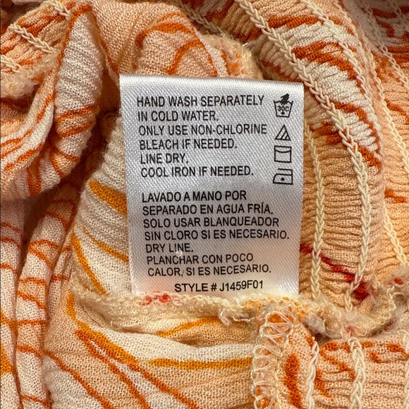 Patrons of Peace Floral Ruffle Crop Top Boho Smocked Rayon XS - Picture 6 of 6